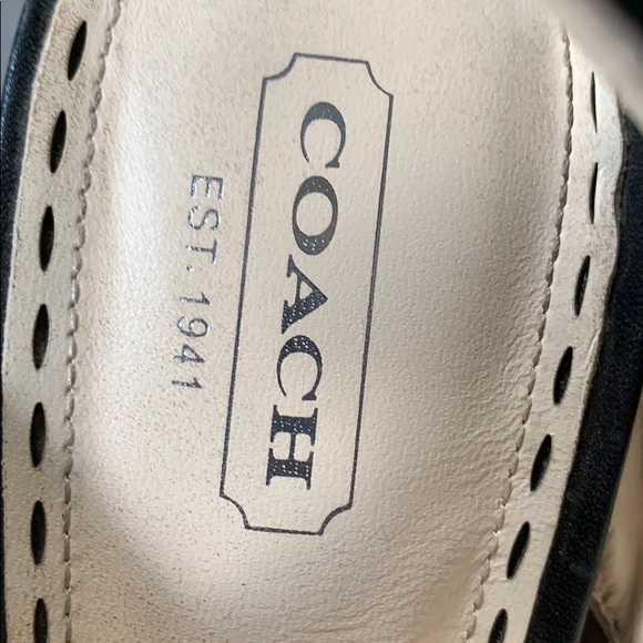 Coach black leather heels size 8.5 - Picture 6 of 6